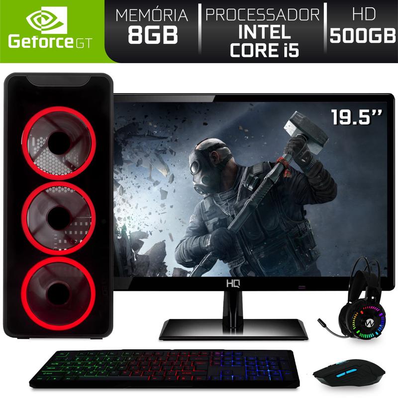 ゲーミングPC/core i5/500GB/NVIDIAグラボ/Office PC Gamer Intel Core i5 8GB HD 500GB (Nvidia Geforce GT) Kit Gamer